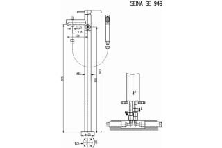 Смеситель для ванны Rav Slezak Seina SE949.5CMAT черный